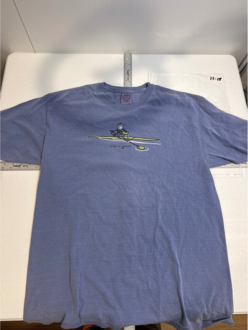 VINTAGE Y2K LIFE IS GOOD TSHIRT SHORT SLEEVE BLUE SIZE LARGE